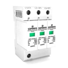 DPS - Dispositivo Proteção Contra Surto 3P 275V 20kA Classe II Soprano - INSTRUFIBER