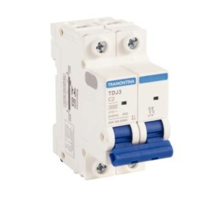 Disjuntor Din Bipolar 16A 3kA Curva C TDJ3 Tramontina - INSTRUFIBER