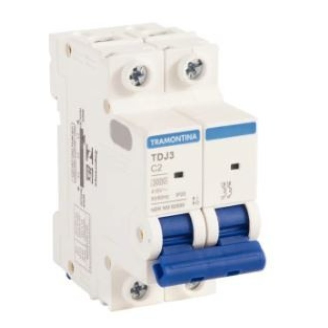 Disjuntor Din Bipolar 40A 3kA Curva C TDJ3 Tramontina - INSTRUFIBER