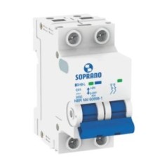 Disjuntor Din Bipolar 40A 6kA Curva C SHB-L Soprano - INSTRUFIBER