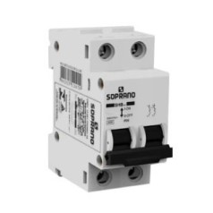 Disjuntor Din Bipolar 70A 3kA Curva C SHB Soprano - INSTRUFIBER