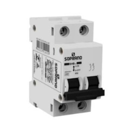 Disjuntor Din Bipolar 70A 3kA Curva C SHB Soprano - INSTRUFIBER