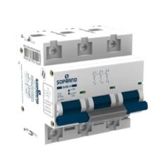 Disjuntor Din Tripolar 100A 10kA Curva C SHB-H Soprano - INSTRUFIBER