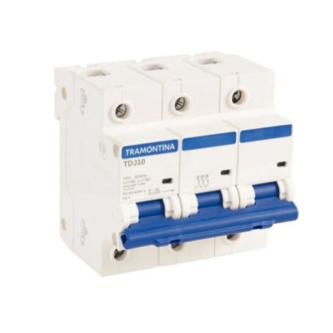 Disjuntor Din Tripolar 100A 10kA Curva C TDJ10 Tramontina - INSTRUFIBER