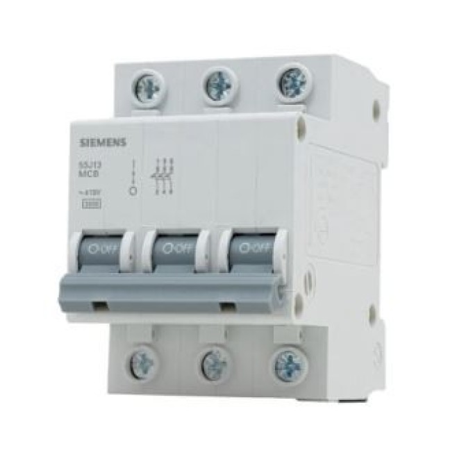 Disjuntor Din Tripolar 10A 3kA Curva C 5SJ Siemens - INSTRUFIBER