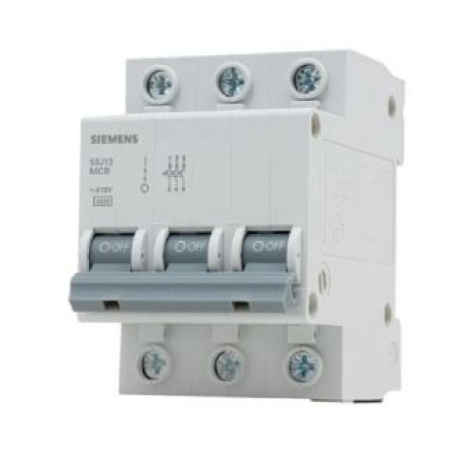 Disjuntor Din Tripolar 20A 3kA Curva C 5SJ Siemens - INSTRUFIBER