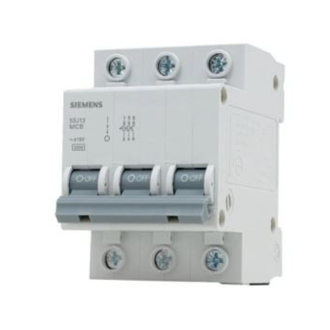 Disjuntor Din Tripolar 25A 3kA Curva C 5SJ Siemens - INSTRUFIBER