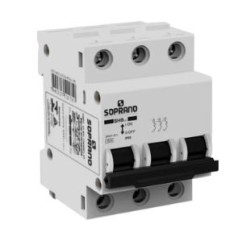 Disjuntor Din Tripolar 25A 3kA Curva C SHB Soprano - INSTRUFIBER