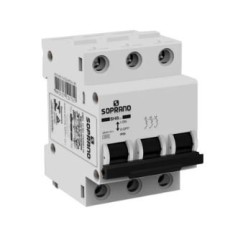 Disjuntor Din Tripolar 40A 3kA Curva C SHB Soprano - INSTRUFIBER