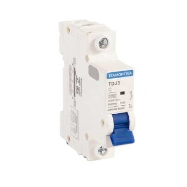 Disjuntor Din Unipolar 16A 3kA Curva C TDJ3 Tramontina - INSTRUFIBER