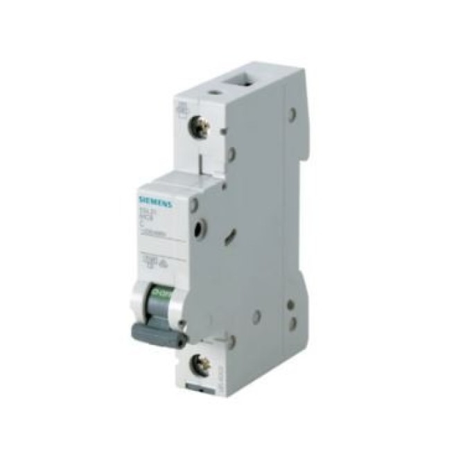 Disjuntor Din Unipolar 25A 5kA Curva C 5SL Siemens - INSTRUFIBER