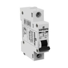 Disjuntor Din Unipolar 40A 3kA Curva C SHB Soprano - INSTRUFIBER