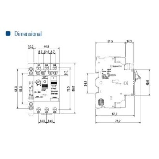 Disjuntor Motor 1.6~2.5A DMS-032 Soprano - INSTRUFIBER
