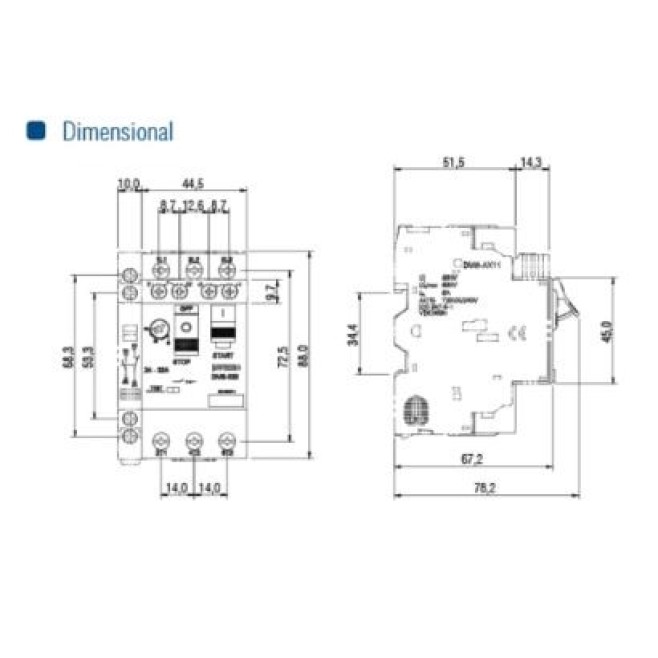 Disjuntor Motor 13~18A DMS-032 Soprano - INSTRUFIBER
