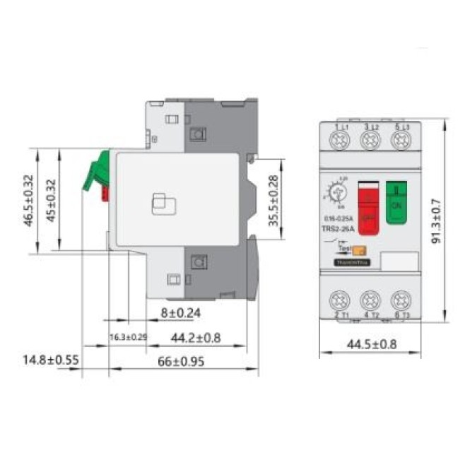 Disjuntor Motor 17 ~ 23A Tramontina TRS2-25 - INSTRUFIBER