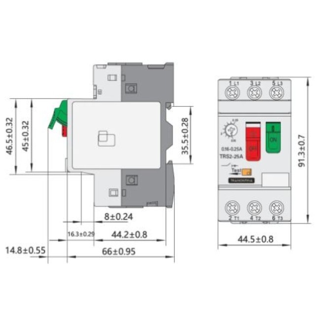 Disjuntor Motor 2.5 ~ 4A Tramontina TRS2-25 - INSTRUFIBER