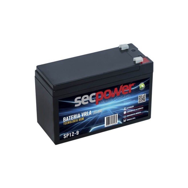 BATERIA 12V 9AH CHUMBO ÁCIDO VRLA AGM SP12-9 / E - INSTRUFIBER BATERIA 12V 9AH CHUMBO ÁCIDO VRLA AGM SP12-9 / E - INSTRUFIBER