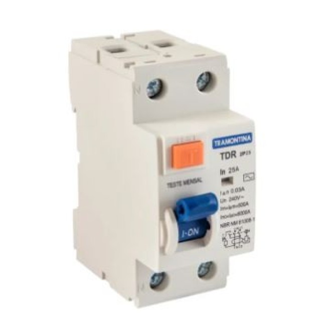 IDR - Interruptor Diferencial Residual 2P 25A 30mA Tramontina - INSTRUFIBER