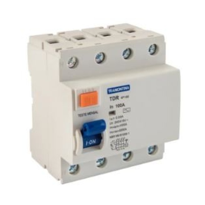 IDR - Interruptor Diferencial Residual 4P 100A 30mA Tramontina - INSTRUFIBER