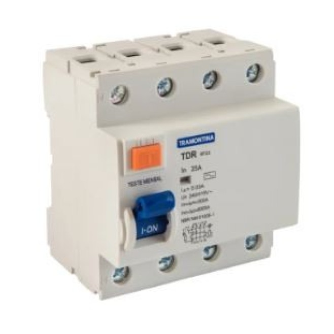 IDR - Interruptor Diferencial Residual 4P 25A 30mA Tramontina - INSTRUFIBER