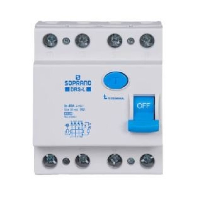 IDR - Interruptor Diferencial Residual 4P 40A 30mA Soprano - INSTRUFIBER