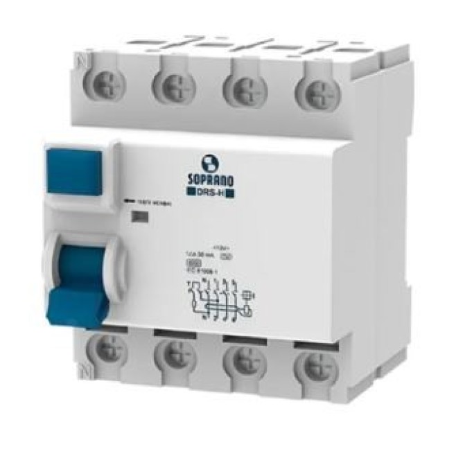 IDR - Interruptor Diferencial Residual 4P 80A 30mA Soprano - INSTRUFIBER