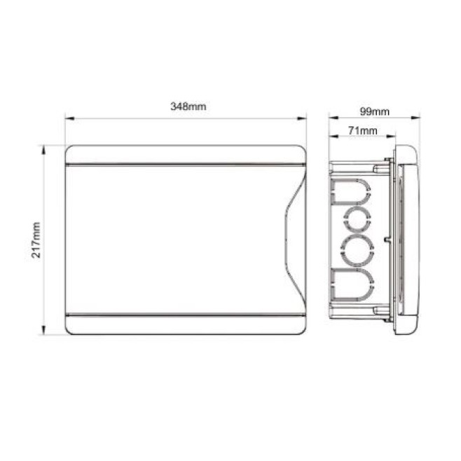 Quadro de Distribuição 12 Din Embutir Krona - INSTRUFIBER