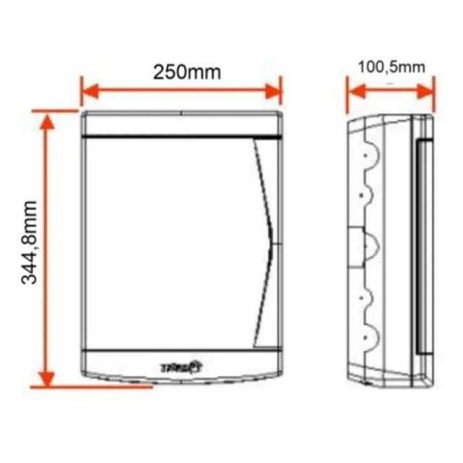 Quadro de Distribuição 16 DIN Sobrepor Tigre - INSTRUFIBER