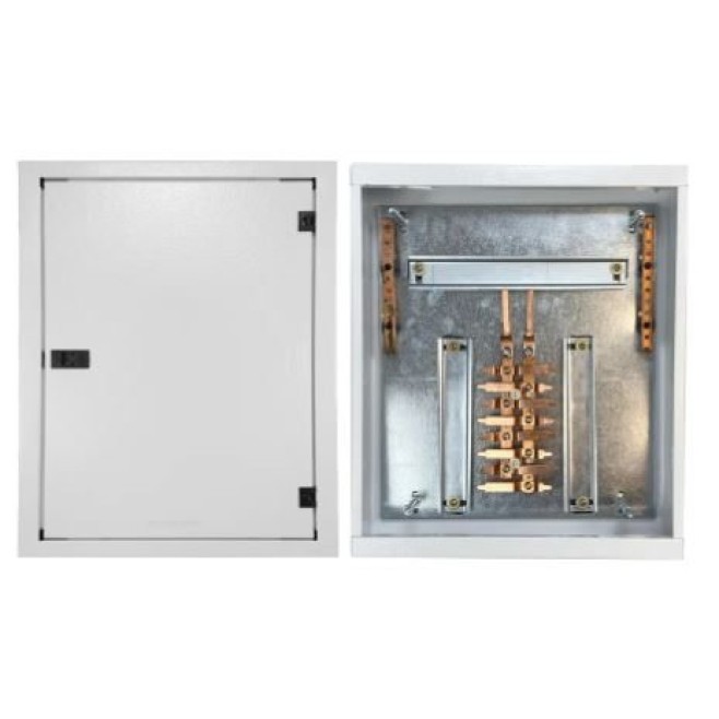 Quadro de Distribuição 16 Din + Geral c/ Barramento Bifásico 100A - Sobrepor - INSTRUFIBER