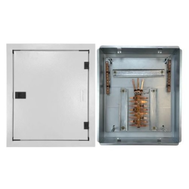 Quadro de Distribuição 16 Din + Geral c/ Barramento Trifásico 100A - Embutir - INSTRUFIBER