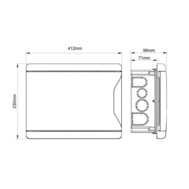 Quadro de Distribuição 16 Din Embutir Krona - INSTRUFIBER