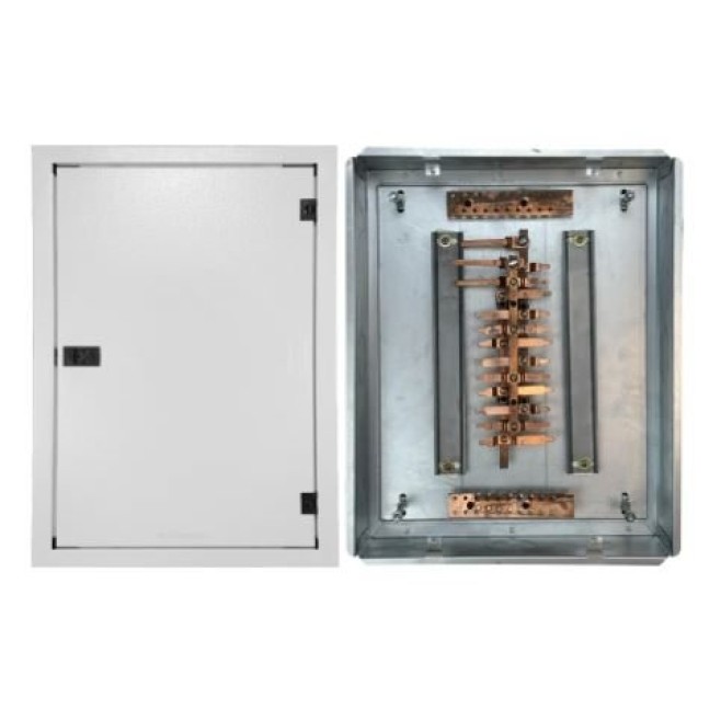Quadro de Distribuição 21 Din + Geral c/ Barramento Trifásico 80A - Embutir - INSTRUFIBER