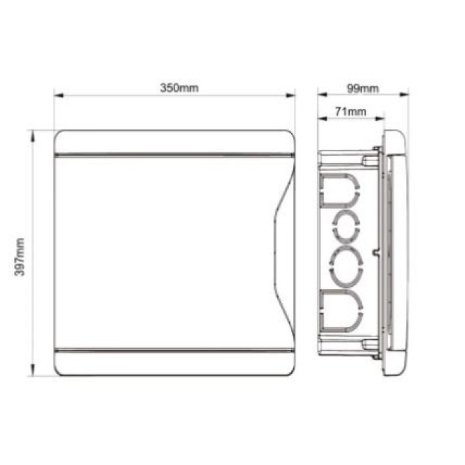 Quadro de Distribuição 24 Din Embutir Krona - INSTRUFIBER