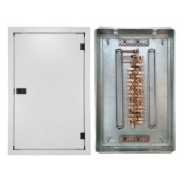 Quadro de Distribuição 33 Din + Geral c/ Barramento Trifásico 80A - Embutir - INSTRUFIBER