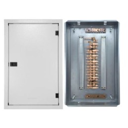 Quadro de Distribuição 34 Din + Geral c/ Barramento Bifásico 80A - Embutir - INSTRUFIBER