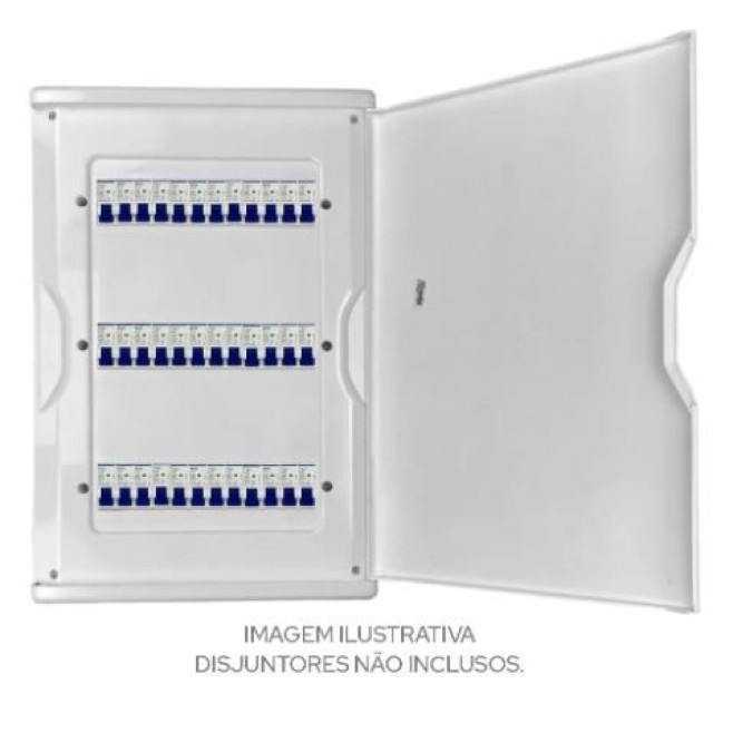 Quadro de Distribuição 36 Din Embutir Krona - INSTRUFIBER