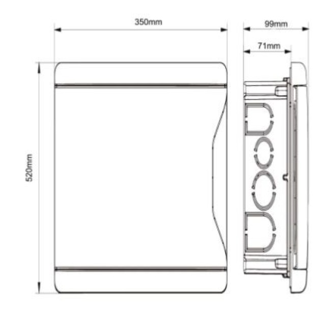 Quadro de Distribuição 36 Din Embutir Krona - INSTRUFIBER