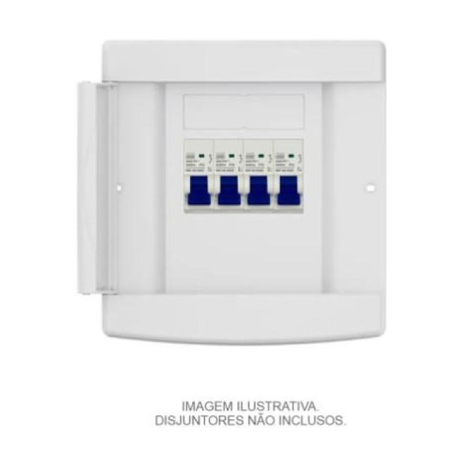 Quadro de Distribuição 4 DIN Embutir Tigre - INSTRUFIBER