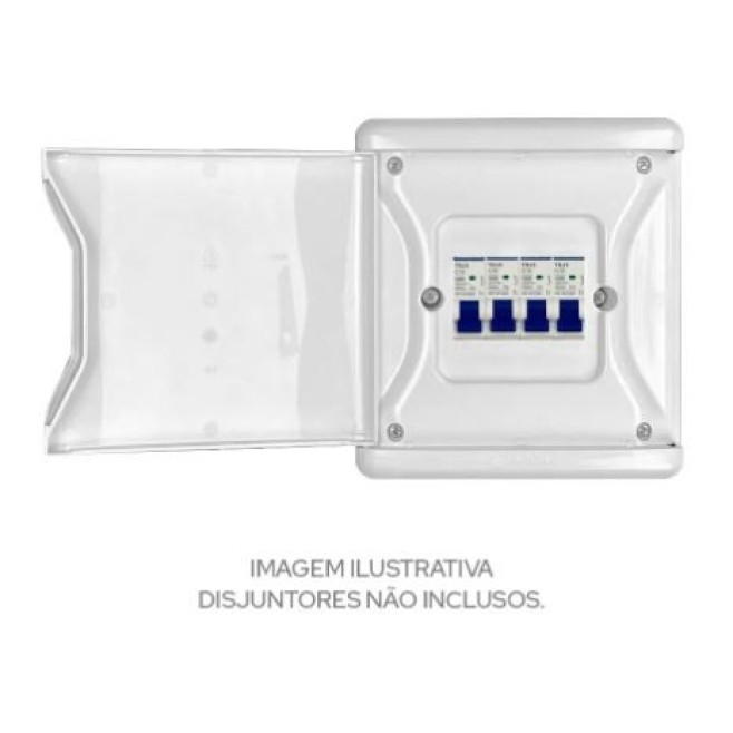 Quadro de Distribuição 4 Din Embutir Krona - INSTRUFIBER