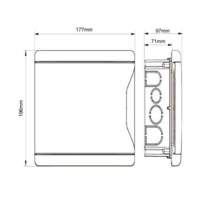 Quadro de Distribuição 4 Din Embutir Krona - INSTRUFIBER