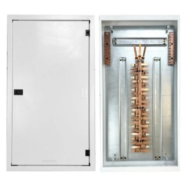 Quadro de Distribuição 44 Din + Geral c/ Barramento Trifásico 100A - Sobrepor - INSTRUFIBER