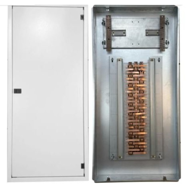 Quadro de Distribuição 56 Din + Geral c/ Barramento Trifásico 225A - Embutir - INSTRUFIBER