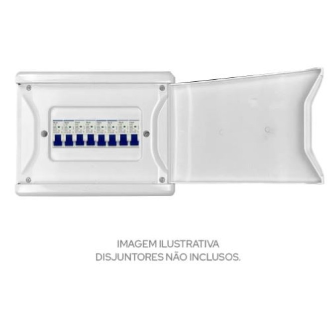 Quadro de Distribuição 8 Din Embutir Krona - INSTRUFIBER