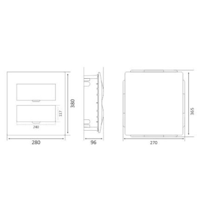 Quadro de Distribuição Embutir 24 DIN Lukma - INSTRUFIBER