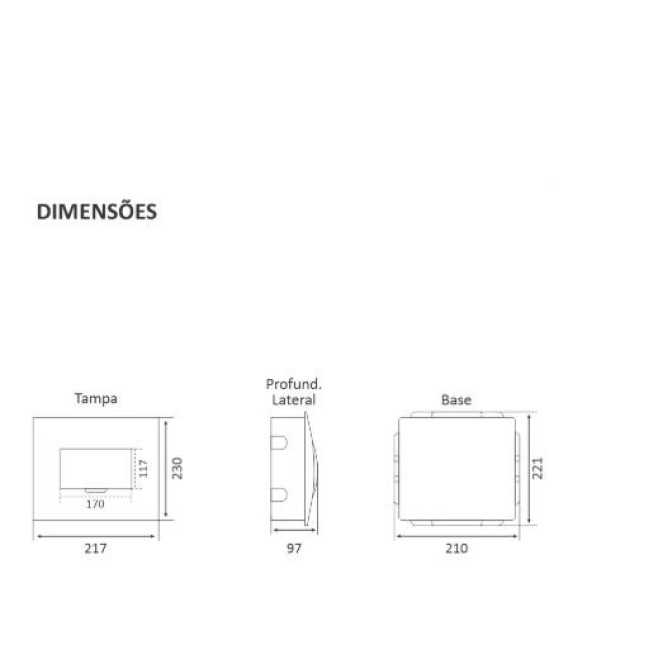Quadro de Distribuição Embutir 8 DIN Lukma - INSTRUFIBER