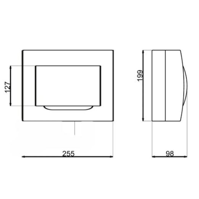 Quadro de Distribuição Sobrepor 12 DIN Weg - INSTRUFIBER