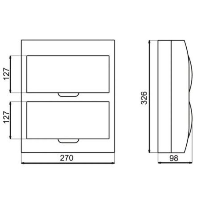 Quadro de Distribuição Sobrepor 24 DIN Weg - INSTRUFIBER