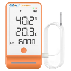 Datalogger Temperatura e Umidade Bluetooth Sensor Externo Alarme Sonoro GSP-6 PRO - INSTRUFIBER