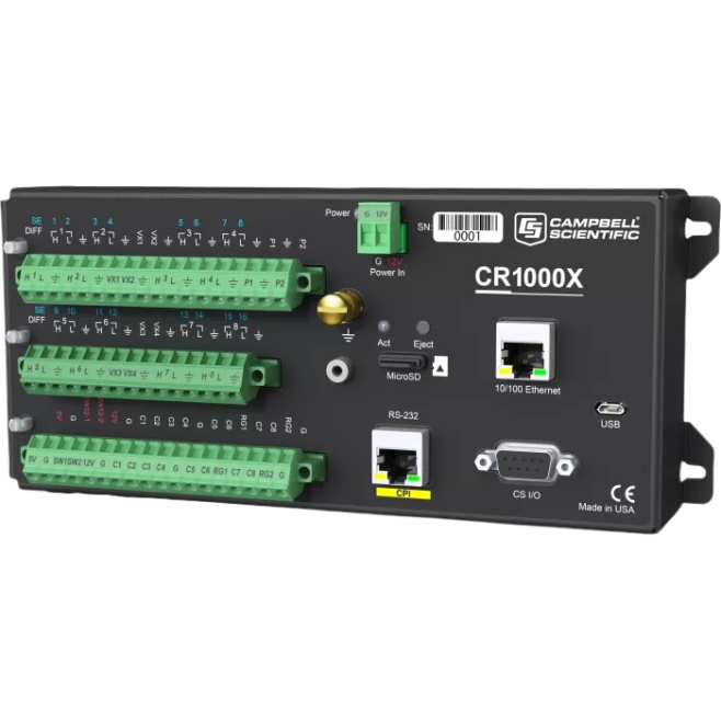 Registrador de dados (Datalogger) para medição e controle - CR1000Xe - INSTRUFIBER