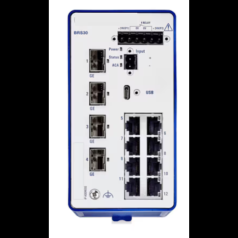 SWITCH GERENCIAVEL 8 PORTAS FE RJ45 4 PORTAS GE SFP DIN BRS30-0804OOOO - INSTRUFIBER